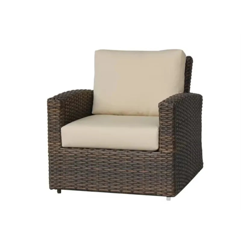 Resort hotel summer relaxing curved sectional wicker rattan garden furniture outdoor sofa set - Clikcy