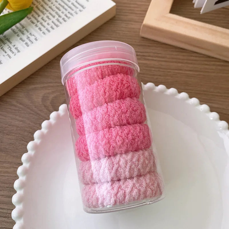 6PCS New Fashion Boutique Simple Thicken Ponytail Holders Rubber Band  Elastic Hair Bands Women Girls Hair Accessories Headwear - Clikcy