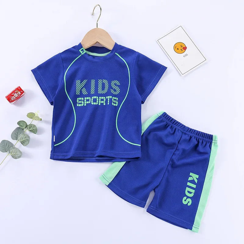 Sports Children's Sets Quick Drying T-shirt Shorts Sportswear Basketball Suits Kids Clothes Breathable Summer Children Clothing