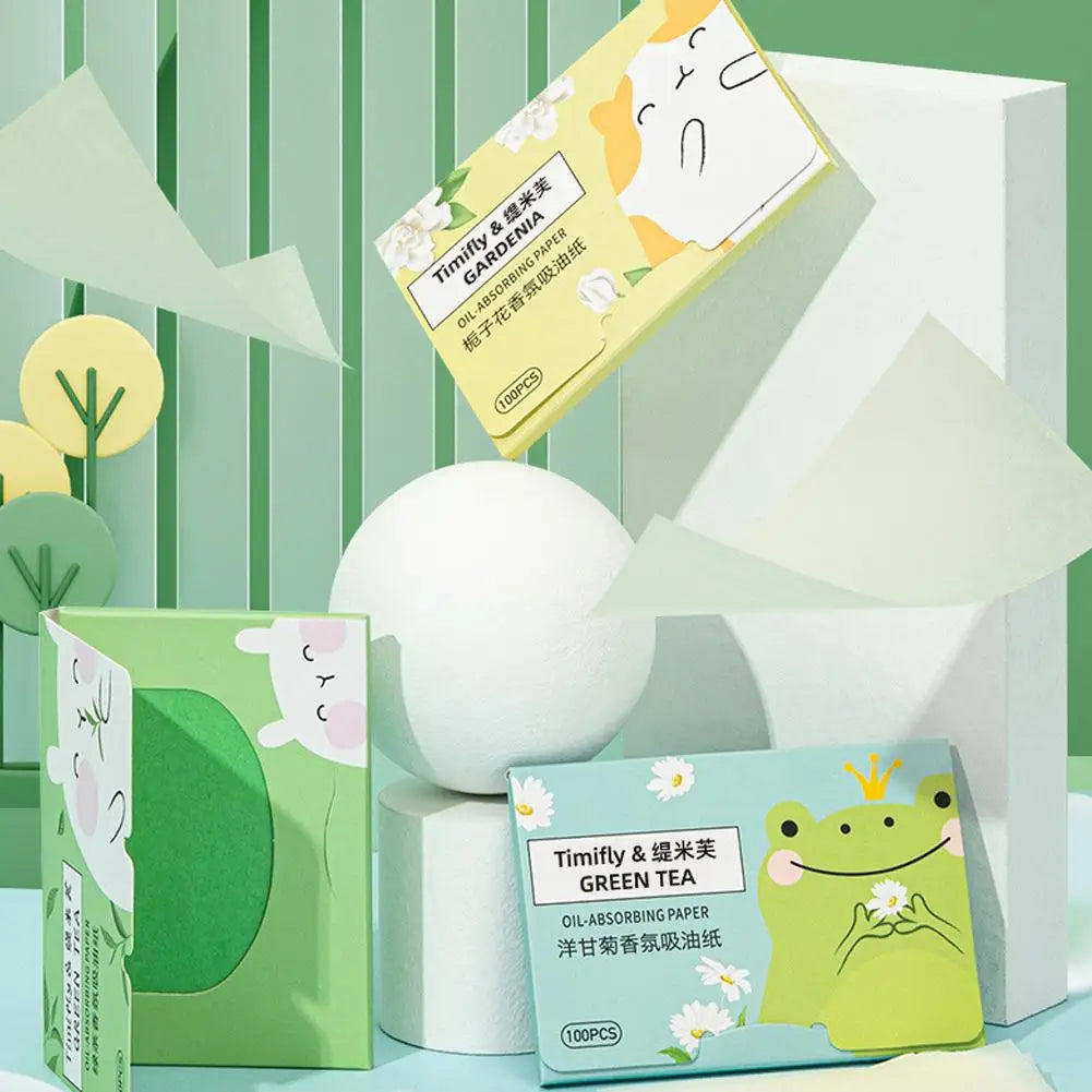 100Pcs new Face Oil Blotting Paper Protable Matting Face Wipes Facial Cleanser Oil Control Oil-absorbing Face Cleaning Tools - Clikcy