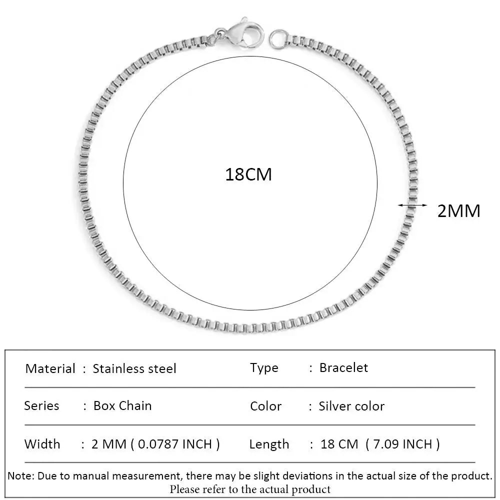 SUNIBI Classic Snake Chain Bracelets for Women Trend  Fashion Stainless Steel Cuban Chain Bracelet Trendy Woman Gifts Jewelry