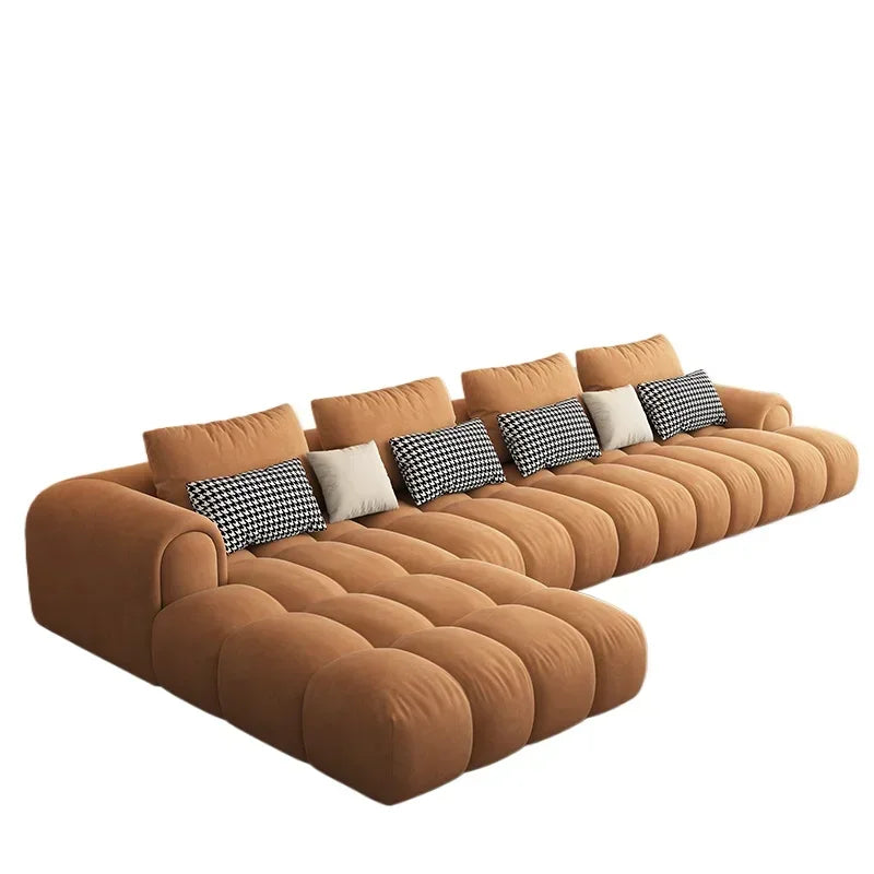 Large Filler Beige Sofas Wood Design Reclining Designer Luxury Couch Lounges Modular Nordic Divano Soggiorno Unique Furniture - Clikcy