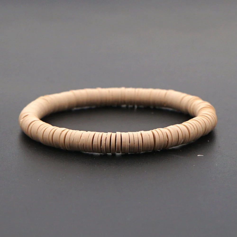 Handmade Colorful Polymer Clay Bracelets Pure Handmade Bead Boho Bracelet for Man and Woman Cheap Items and Free Shipping - Clikcy