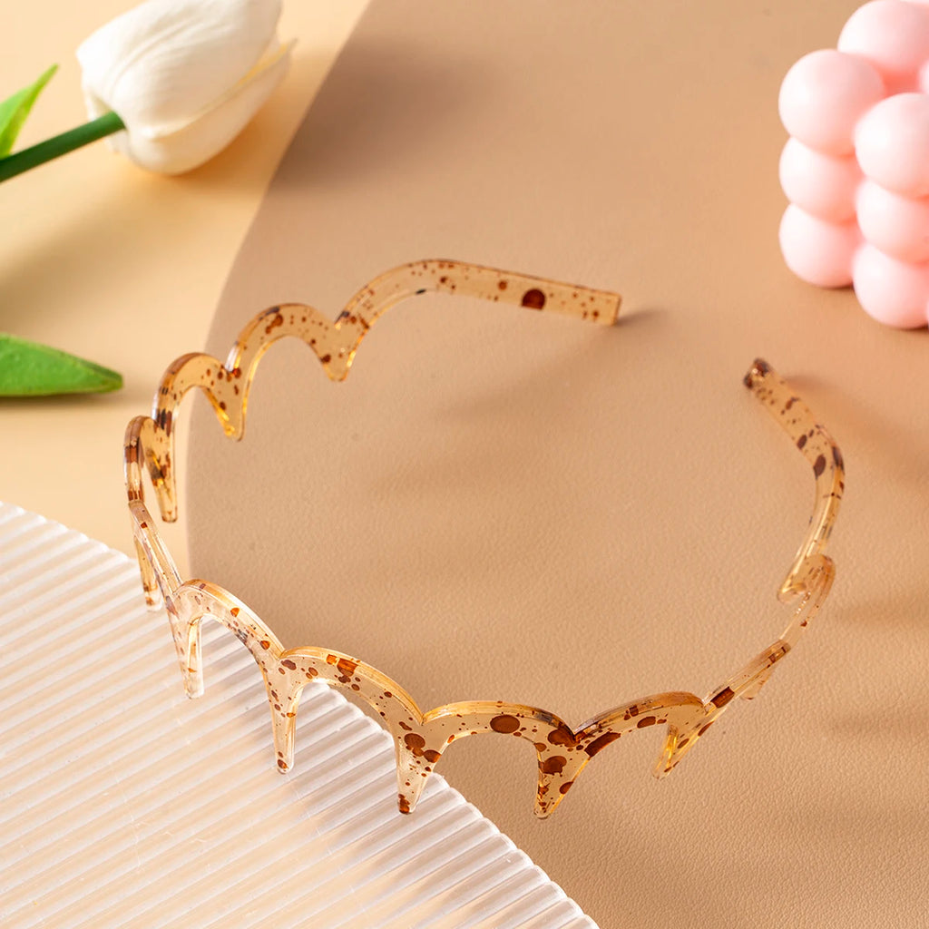 Korean Women Hair Comb Headband Plastic U Shape Hair Hoops Fixed Teeth Non-Slip Fluffy Top Hair Bands Headwear Hair Accessories - Clikcy