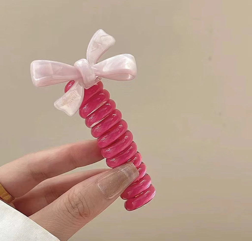 rope adult telephone cable ring Rabbit Cute Hair Ring Large Frosted Adult Hair Tie  head ring Children's telephone hephone Cable