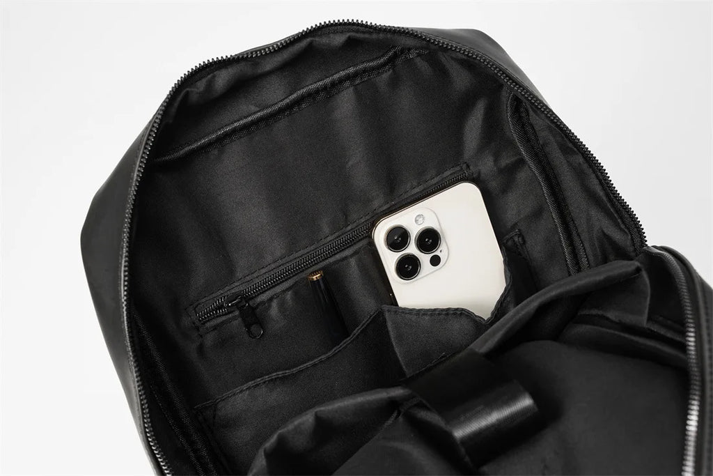 Retro Fashion Laptop Backpack Men Korean Style Flap Men's Backpacks High Quality PU Leather Travel Back Bag Student Schoolbags - Clikcy