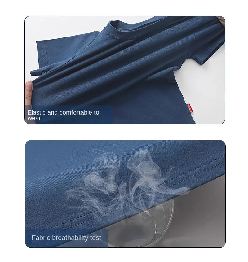 Summer Solid Color Children Cotton T-shirt for Boys Girls White Tops Tees Kids Clothes 2-10Y Student Casual Tee - Clikcy