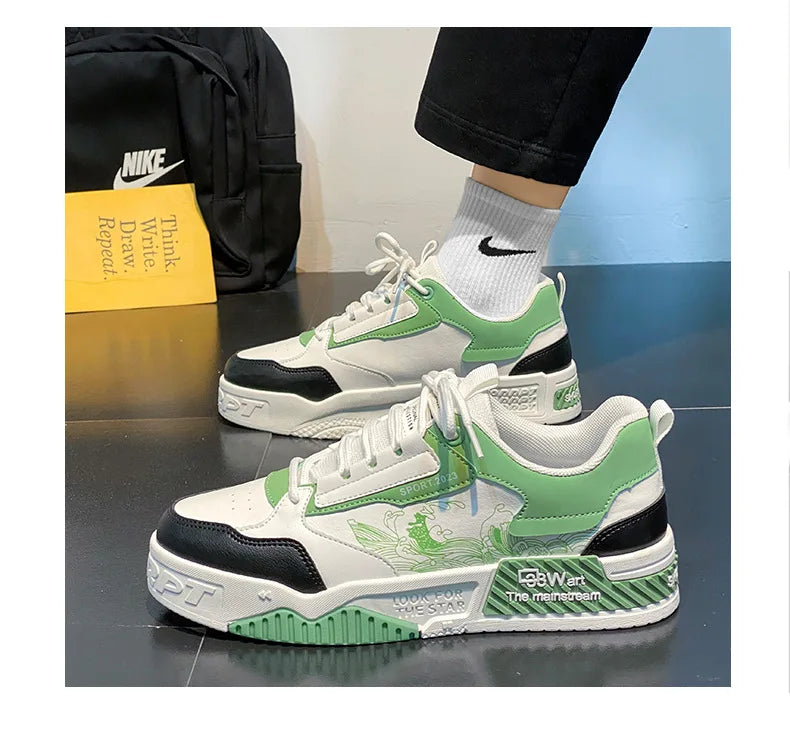 Skateboarding Shoes for Men Male Running Breathable Sports board White Shoes Sneakers Men Shoes Brand Casual Shoes for Men - Clikcy