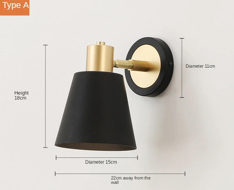 LED Wall Lamp for Bedroom Bedside Lamp Modern Lighting Mirror Front Lamp Living Dining Room Kitchen Sofa Background Wall Lights - Clikcy