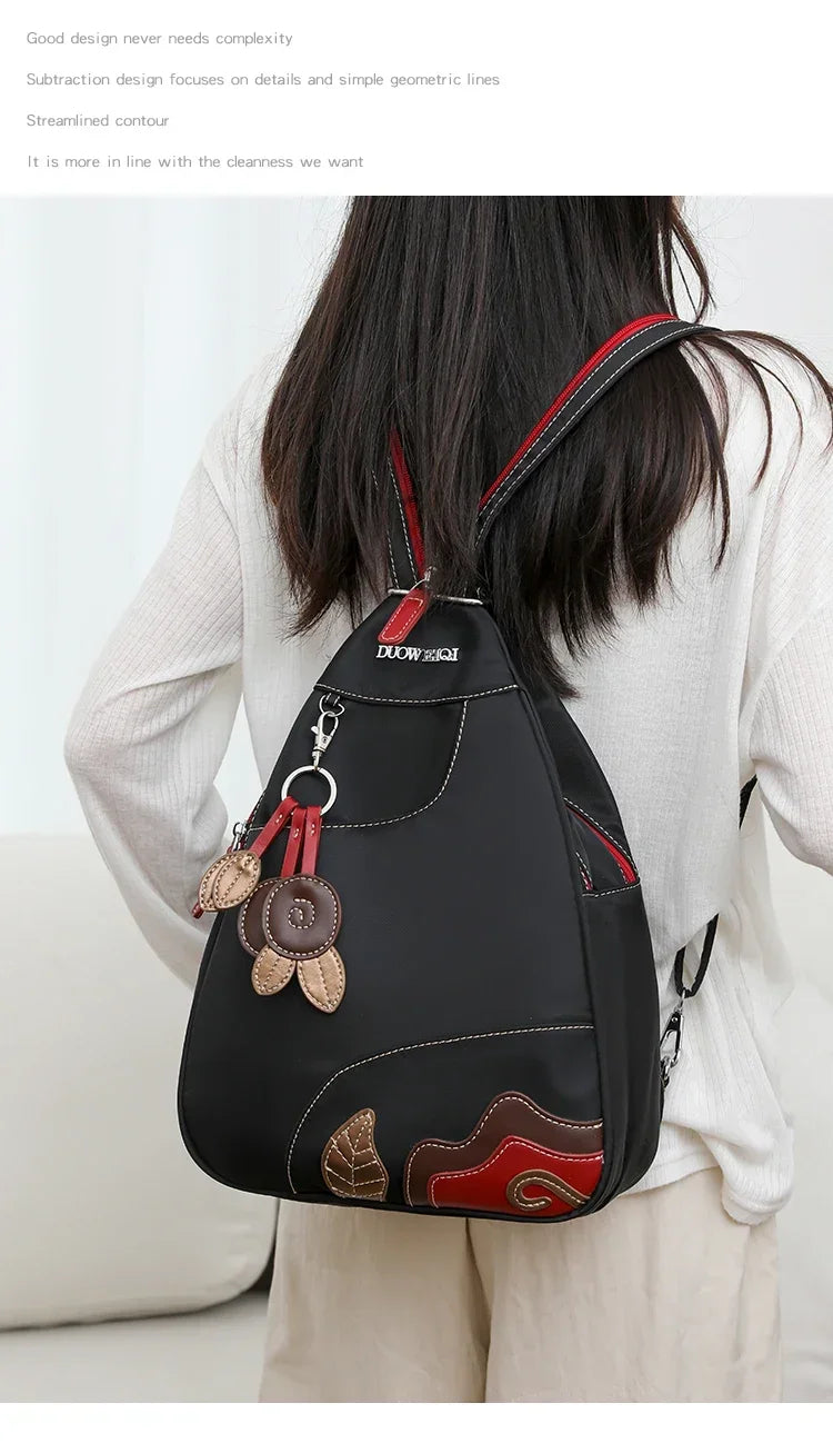 Casual Solid Nylon Designer Style Backpacks for Women 2025 High Quality Simple Versatile Commute Hot Trendy Sweet School Bags - Clikcy