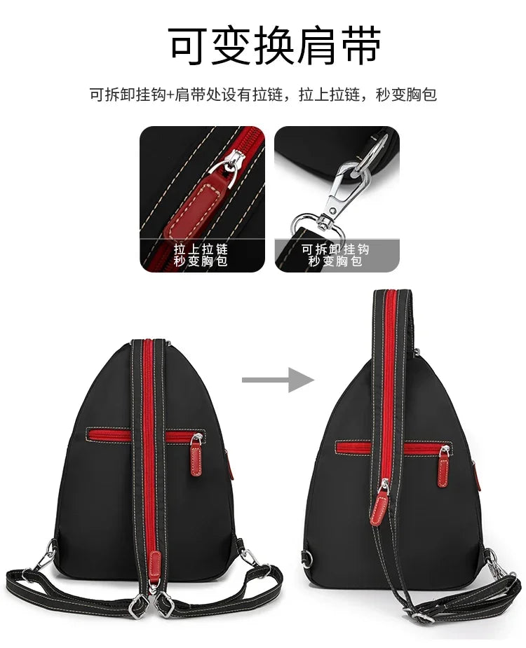 Casual Solid Nylon Designer Style Backpacks for Women 2025 High Quality Simple Versatile Commute Hot Trendy Sweet School Bags - Clikcy