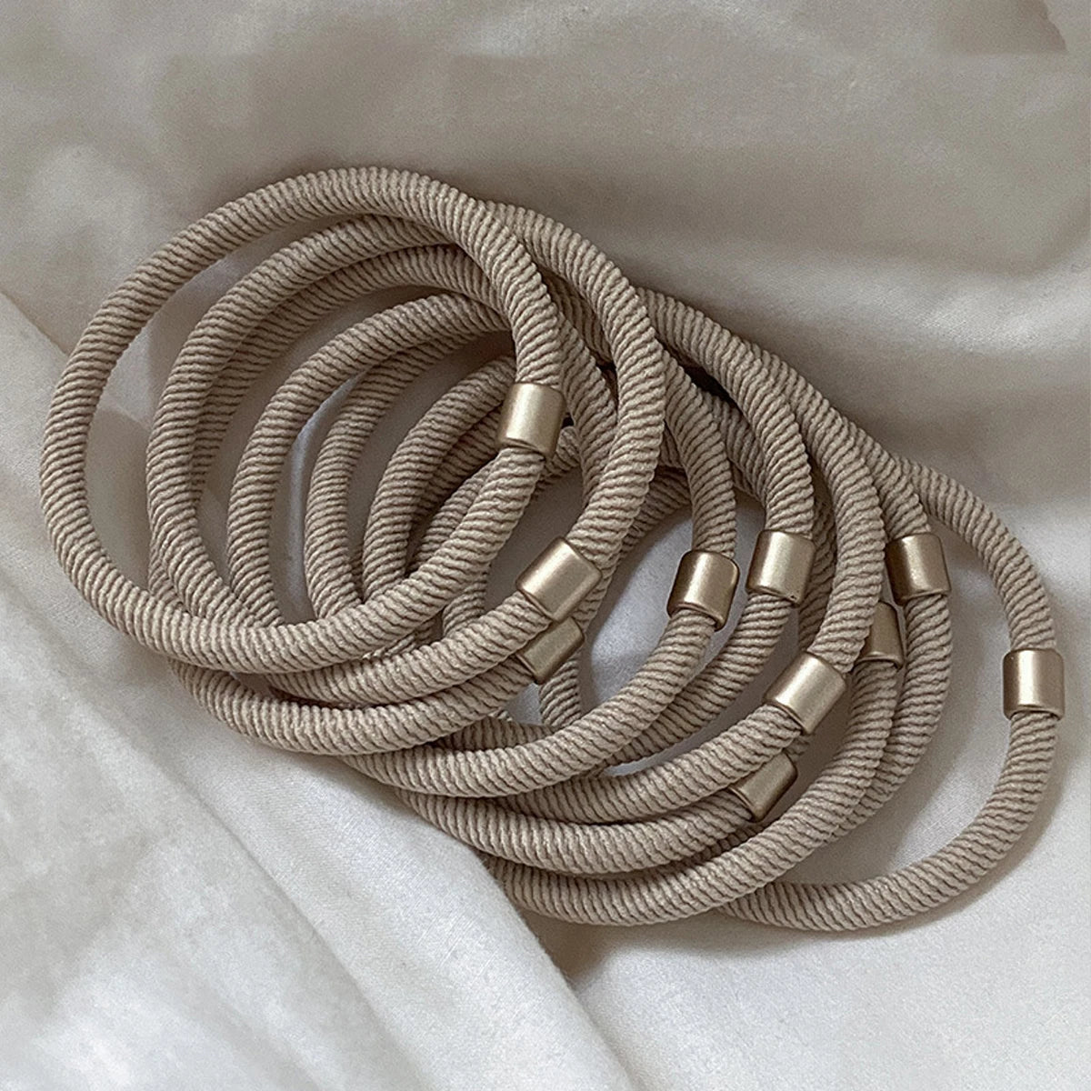 10PCS High elasticity black hair tie headband for women, simple hair tie, versatile, durable ponytail headband headpiece - Clikcy