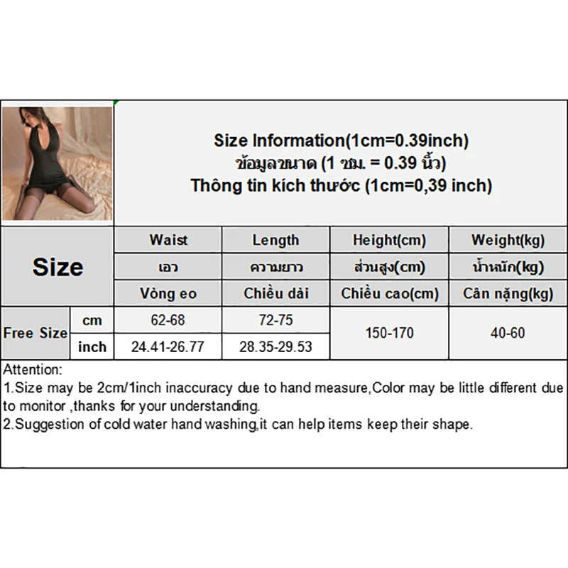 1Pc Erotic Dress Sexy Women Uniform V Neck Slim Backless Seductive One-piece Dress Nightclub Party Mini Dresses - Clikcy