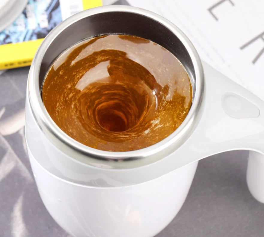 1pcs Automatic Self Stirring Magnetic Mug Stainless Steel Temperature Difference Coffee Mixing Cup Blender Mixer Thermal Cup