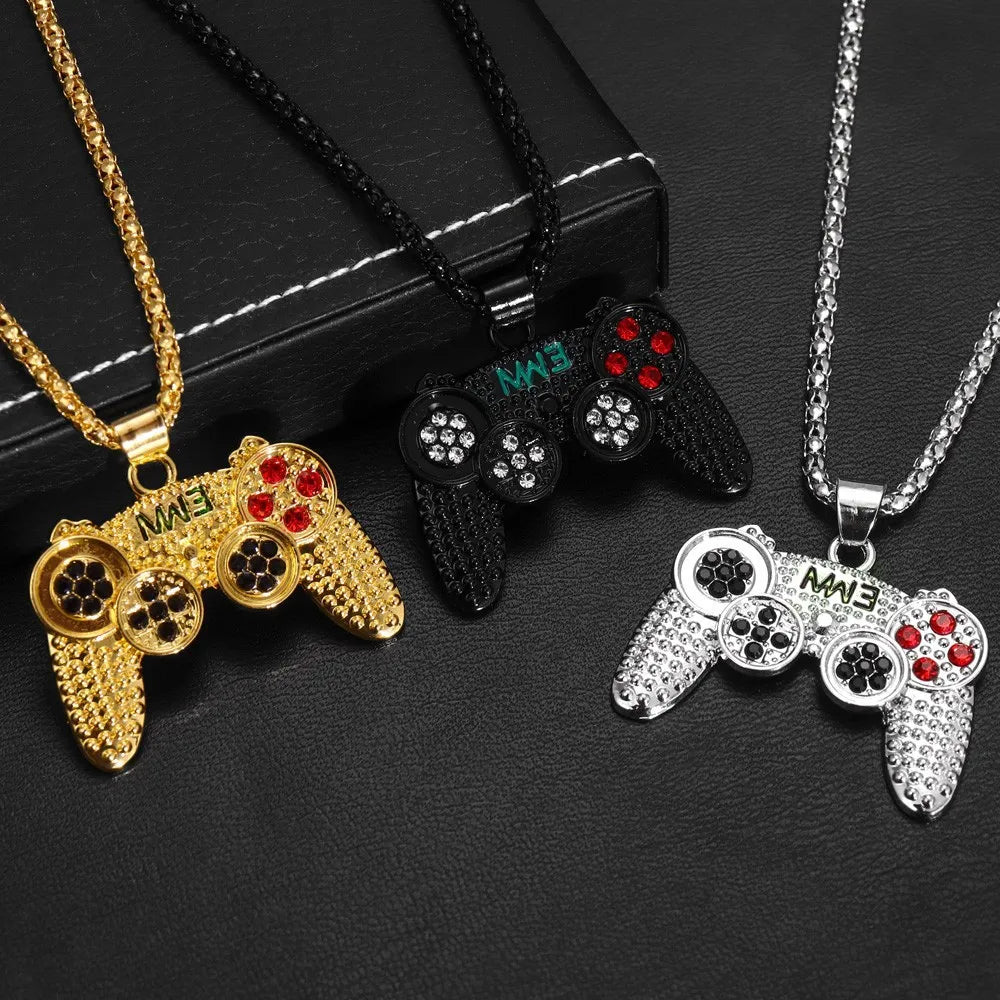 RAKOL Trendy Gamepad Lightning Stainless Steel Necklaces For Women Men Gold Color Metal Necklace Party Everyday Jewelry - Clikcy