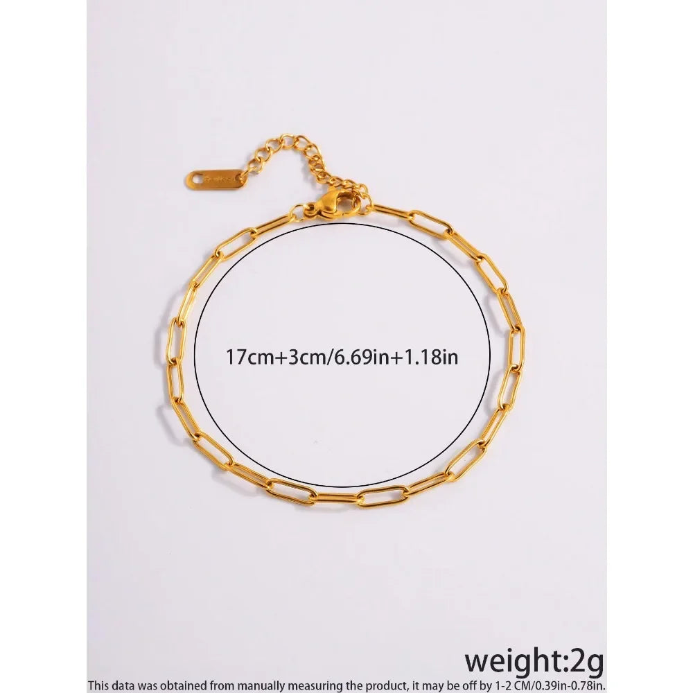 1 Piece Of Simple Casual Fashion Stainless Steel Round Snake Flat Snake Bracelet Is Suitable For Daily Wear, Gifts For Couples - Clikcy