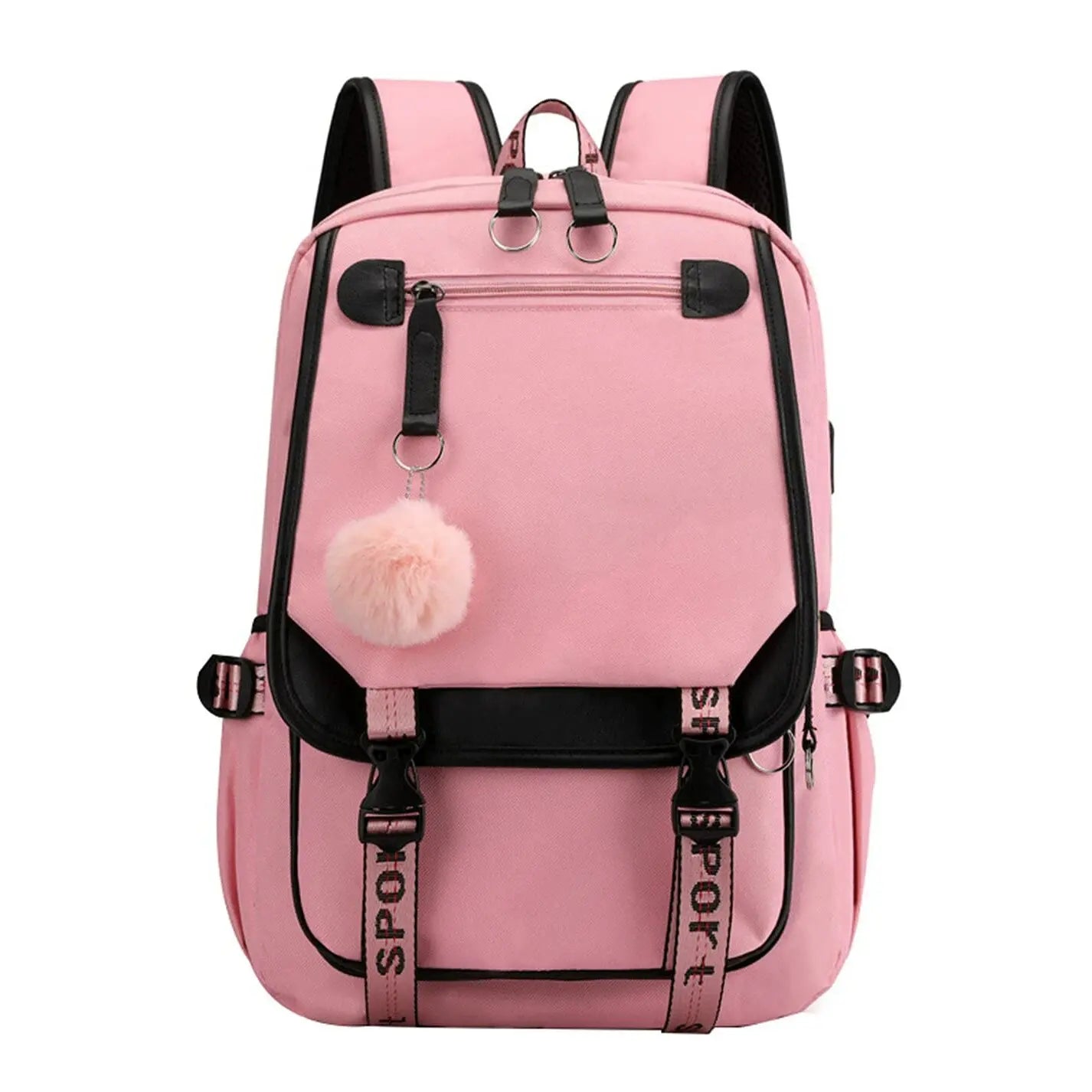 Backpack For Women Large Capacity School Travel Leisure School Bag College Backpacks With USB - Clikcy