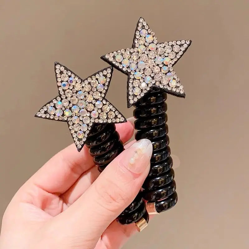 rope adult telephone cable ring Rabbit Cute Hair Ring Large Frosted Adult Hair Tie  head ring Children's telephone hephone Cable - Clikcy