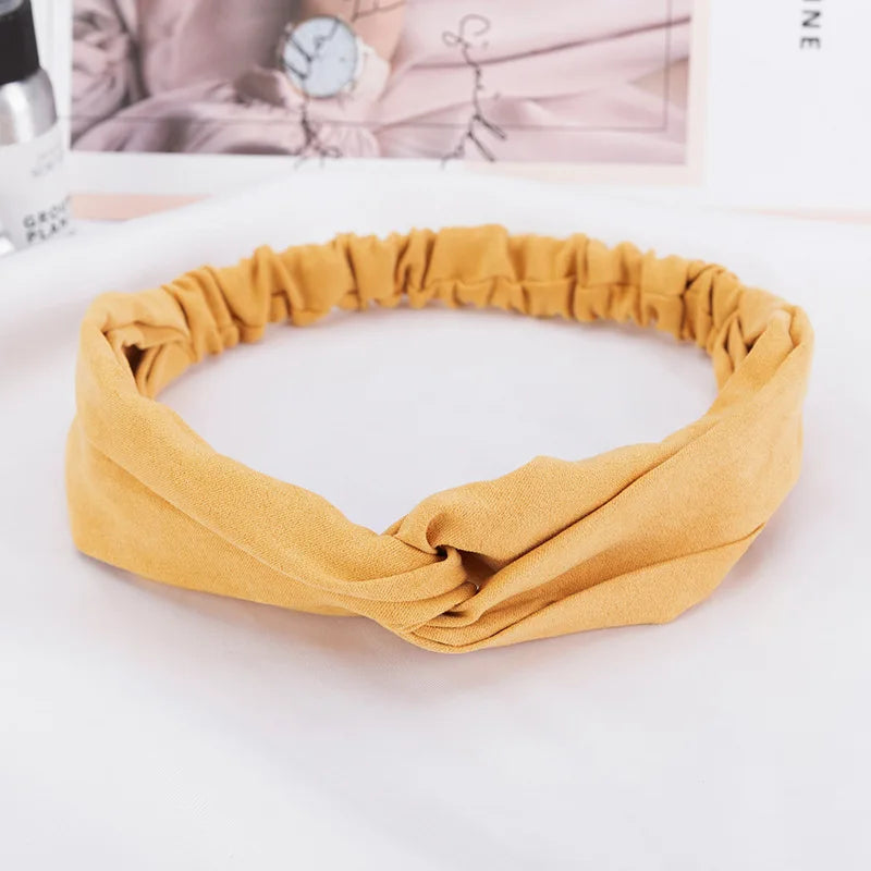 2024 New Design Fashion Women Summer Style Headbands Bohemian Girl Cross Turban Bandage Bandanas Hairbands Hair Accessories