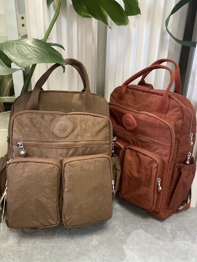 Large Capacity Backpack for Women Multi-pockets Nylon Women's Bag Causal Waterproof School Bags Laptop Backpack Stylish Backpack - Clikcy