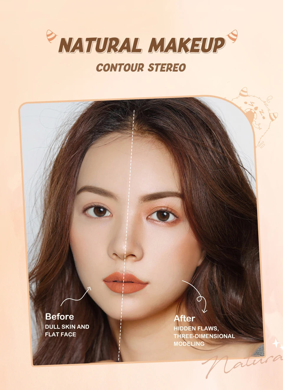 BANXEER Contour Stick Double Head Contour Pen Waterproof Matte Finish Highlighters Shadow Contouring Pencil Cosmetics For Face - Clikcy