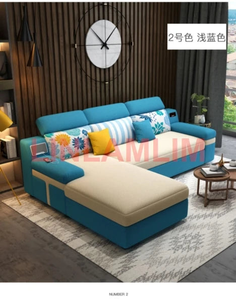 Tech Smart Sofa Bed Fabric Functional Sleeper Couch Convertible Sofas Bed Big Sofas Cama Nordic Salon with Bluetooth Audio,USB C
