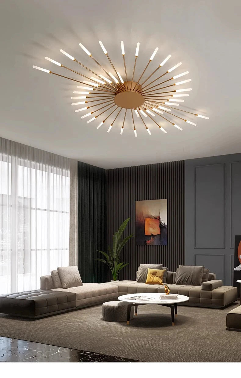 Modern Creativity Fireworks Led Ceiling Lights Living Dining Room Ceiling Chandeliers Lighting Bedroom Luster Lamps Luminaire - Clikcy