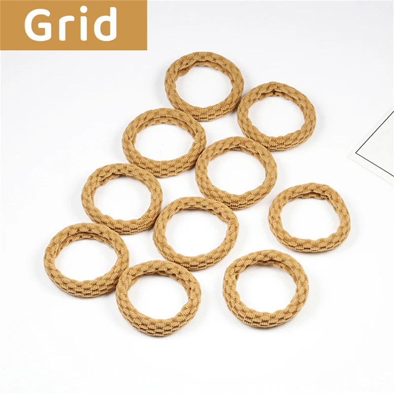 10PCS Women Girls Simple Basic Elastic Hair Bands Ties Scrunchie Ponytail Holder Rubber Bands Fashion Headband Hair Accessories