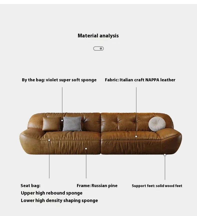 Leather Living Room Sofas Modern European Luxury Design Sofa Living Room Sectional Sofa Sala De Estar De Luxo Room Decor - Clikcy