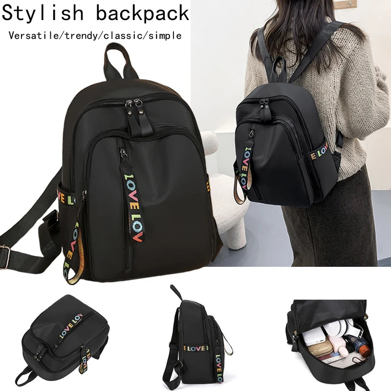 Women's new Korean version of all fashionable Oxford cloth backpack Fashion leisure large capacity travel bag - Clikcy