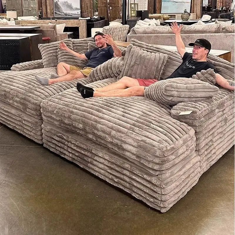 Gray European Living Room Sofas Filler Design Modern Luxury Compressed Sofas Lounges Recliner Couch Wohnzimmer Home Furniture - Clikcy