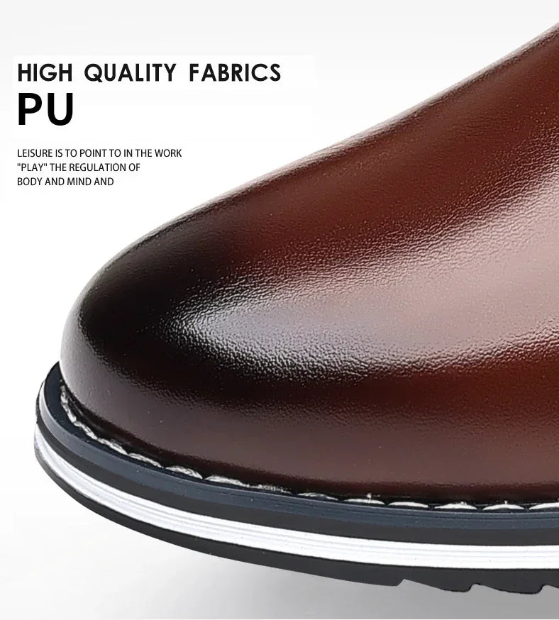 Men's Casual Leather Shoe Spring 2024 Men's Shoes Comfortable Silp on Work Shoes Male Soft Non-slip Loafers Summer Flat Shoe