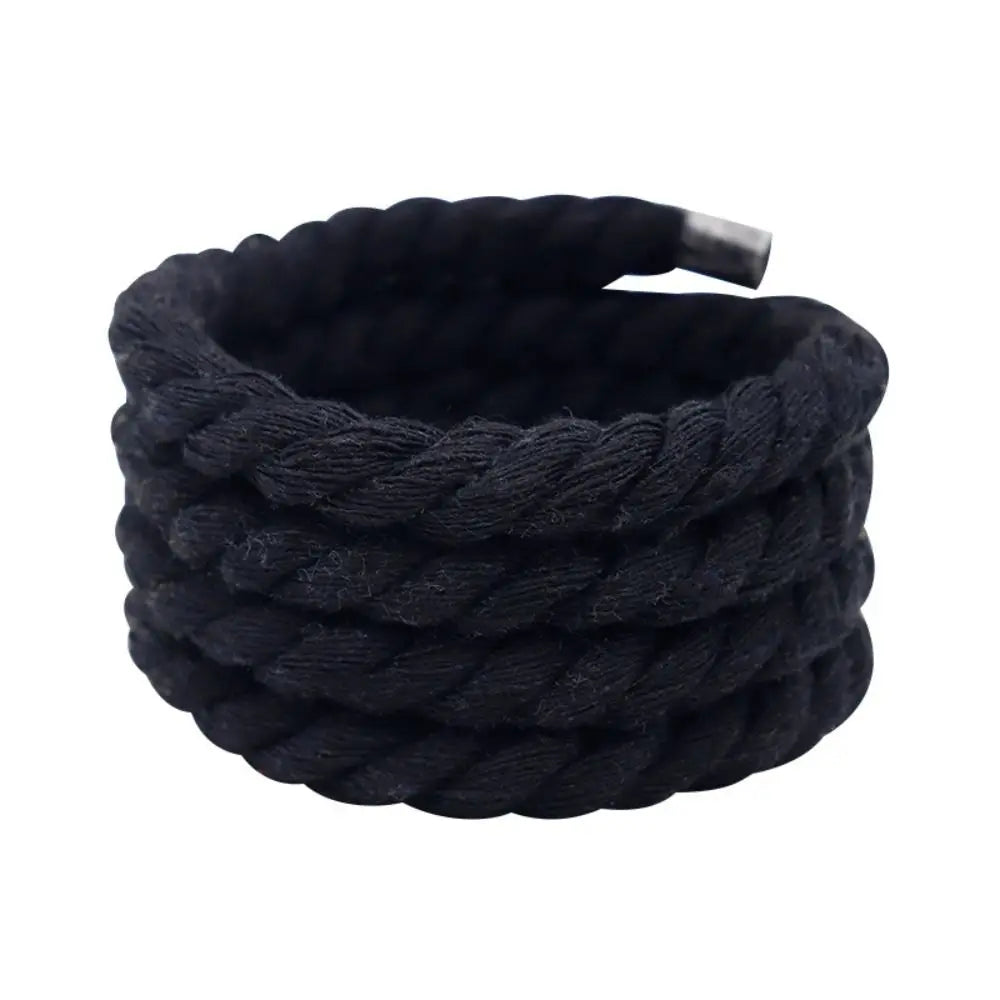 2PCS Round Thick Rope Laces Polyester Cotton High Quality Solid Color Laces 0.8cm120cm Width 10Colors Bold Shoelaces - Clikcy