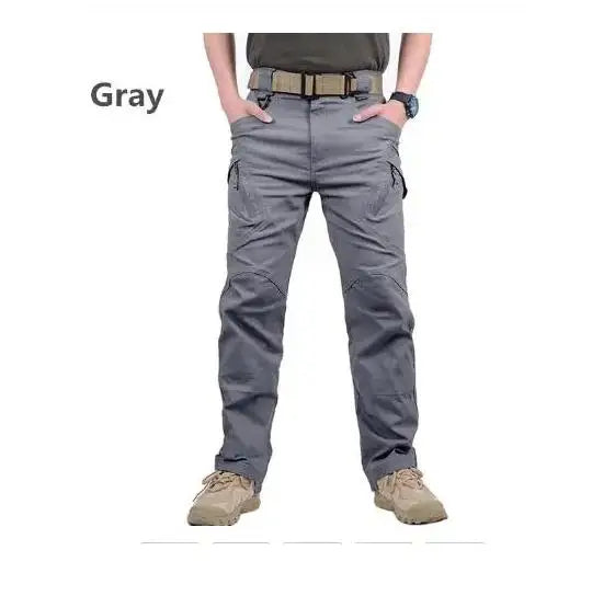 Mens Waterproof Cargo Pants Elastic Multiple Pocket SWAT Combat Trousers Outdoor Joggers Pant Tactical Hiking Hunting Pants Men - Clikcy