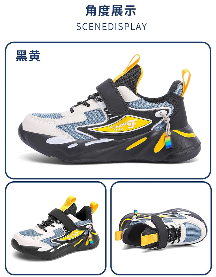 Kids' Sneakers Children Casual Sports Shoes for Boys Breathable Summer Mesh Kids Hook&Loop Students Girls School Running Shoes - Clikcy