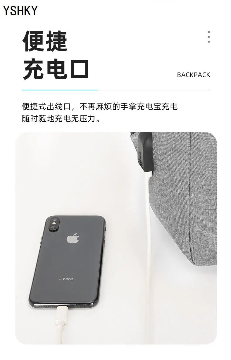 Women Fashion backpack soft leather multi-functional bag Polyester large capacity computer backpack - Clikcy