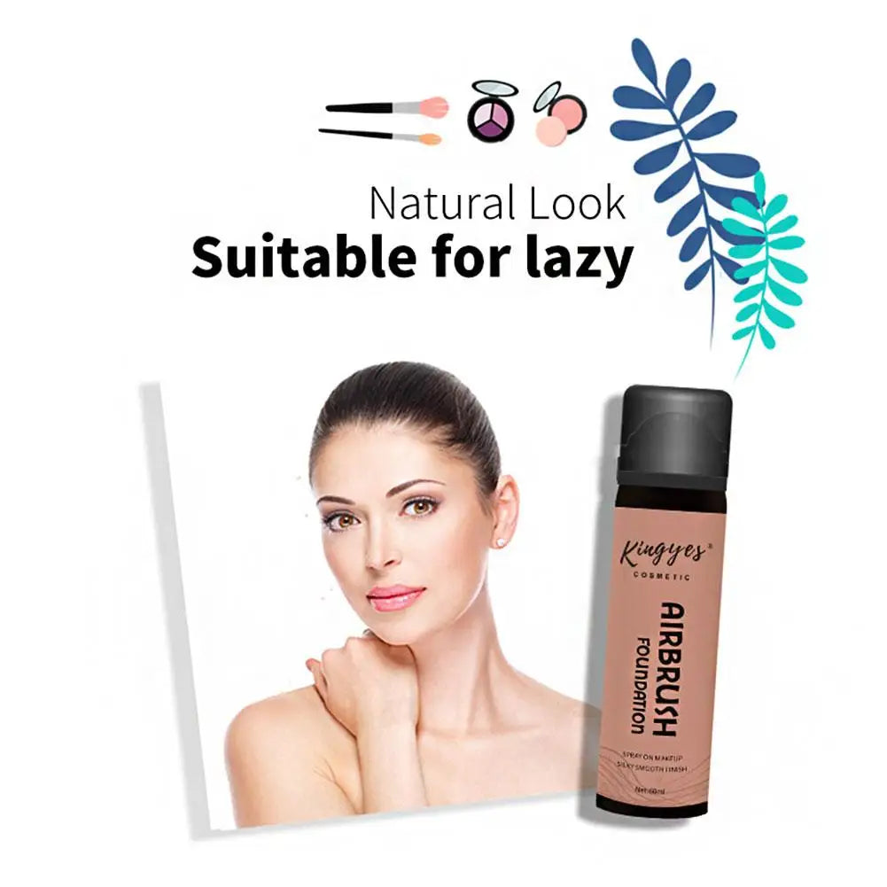 Airbrush Spray Foundation Full Coverage Oil Control Liquid Foundation Face Correcting Toner Matte Moisture Brighten Concealer - Clikcy