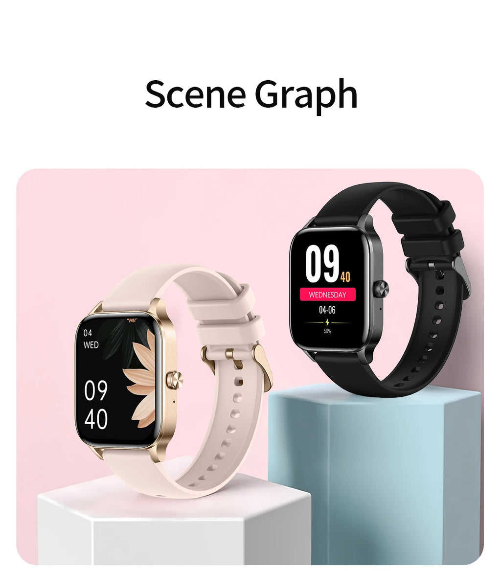 LIGE Fashion Smart Watch Women 1.85” HD Screen Custom Watch Face Women’s Health Monitor Watch Bluetooth Call Sports Smartwatches - Clikcy