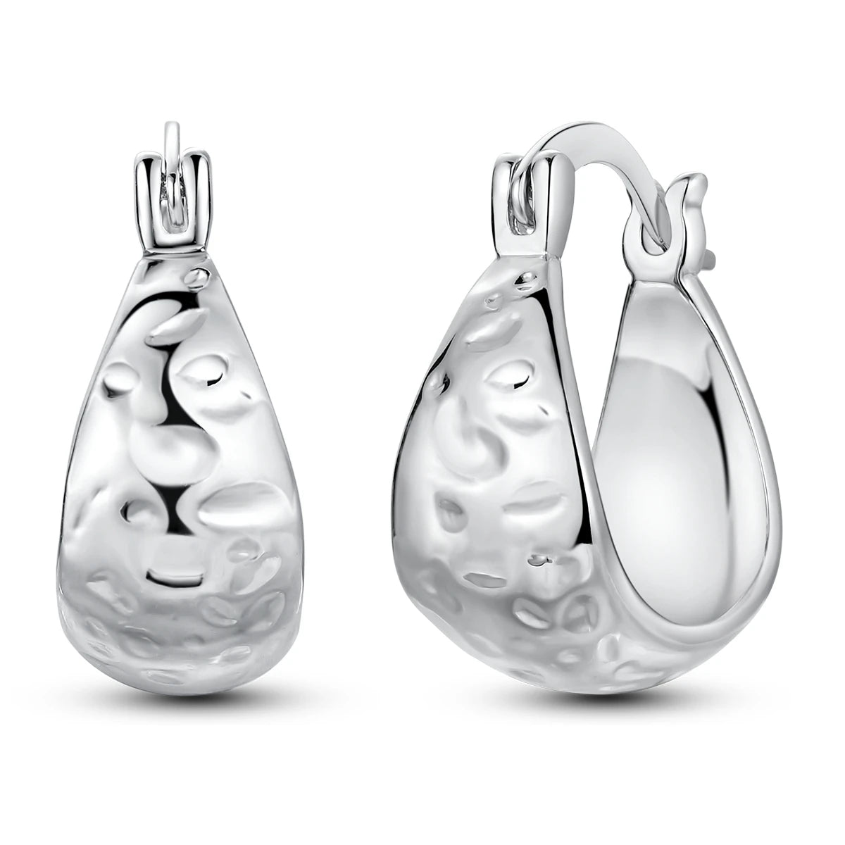 Original 925 Sterling Silver Women Hoop Earrings High Quality Shine Zircon U Shaped Classic Style Earring For Women Jewelry Gift