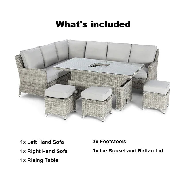 Custom Modern 6 Seat Corner Sofa Patio Outdoor Rattan Dining Outdoor Furniture Sets Rattan Garden Furniture - Clikcy