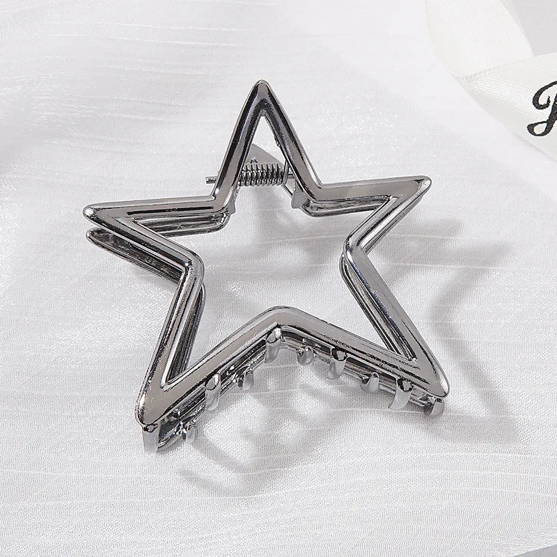Hollow Star Hair Claws Sweet Cool Charm Trend Hair Clips for Women Girls Y2k Hair Accessories Stylish Hairpins for Gifts - Clikcy