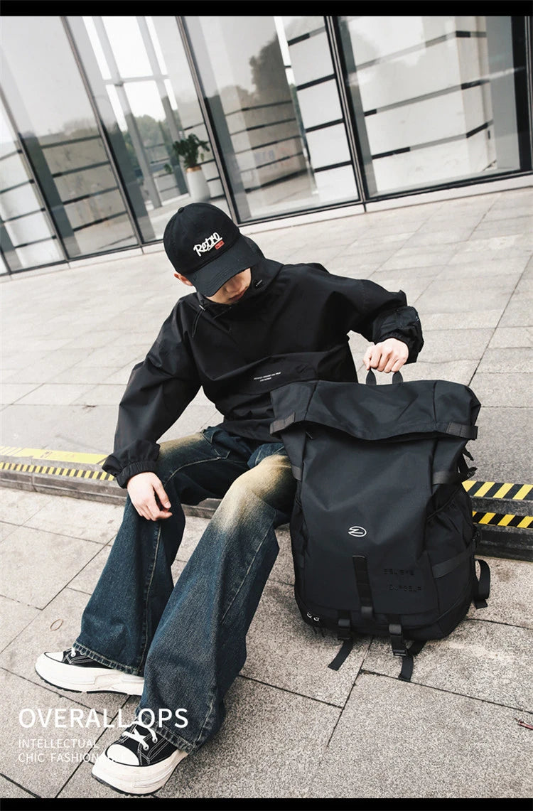 High Street Backpack for Men Women New Streetwear Bags Fashion Backpack Outdoor Leisure Unisex Couple Large Capacity Backpacks - Clikcy