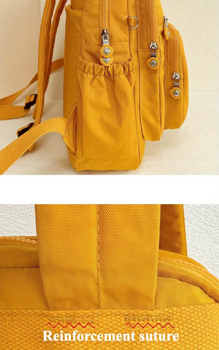 Large Capacity Backpack for Women Multi-pockets Nylon Women's Bag Causal Waterproof School Bags Laptop Backpack Stylish Backpack - Clikcy