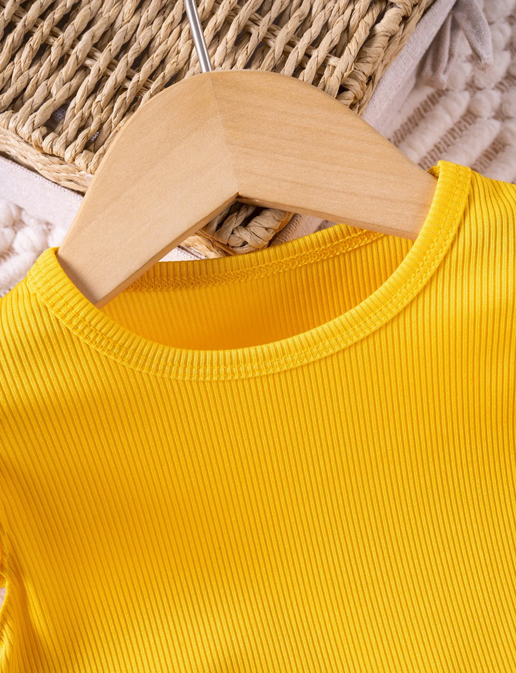 Summer Toddler Girl Ruffle Sleeve 2pcs Set Sleeveless T-shrits Top and Shorts Outfit for Kids Girls Solid Suit Clothing - Clikcy