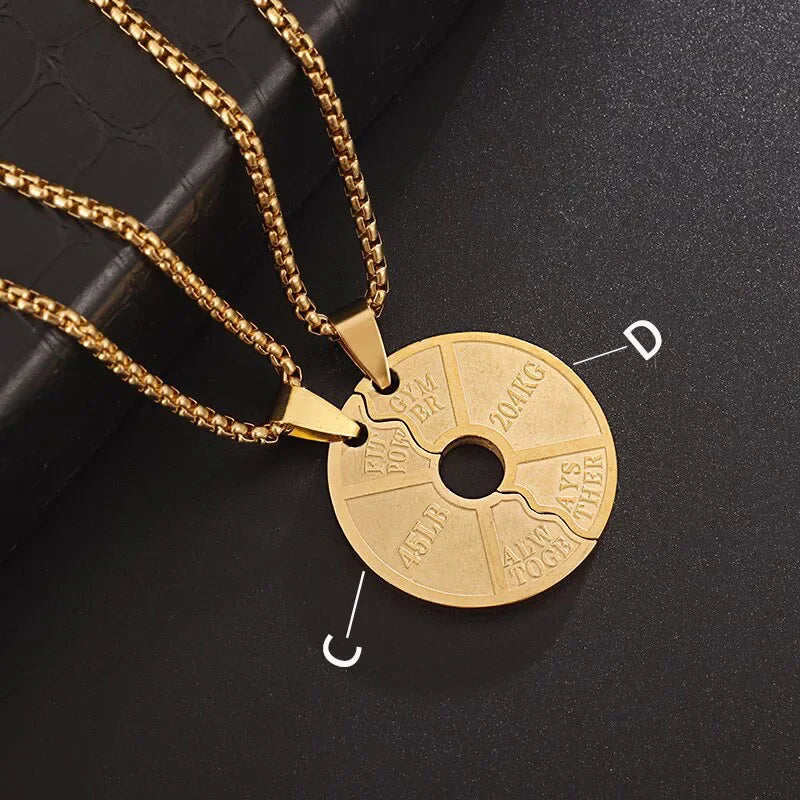 Punk Vintage Double Layer Boxing Gloves Pendant Necklace for Men Fighting Fashion Athleisure Jewelry Hip Hop Items - Clikcy