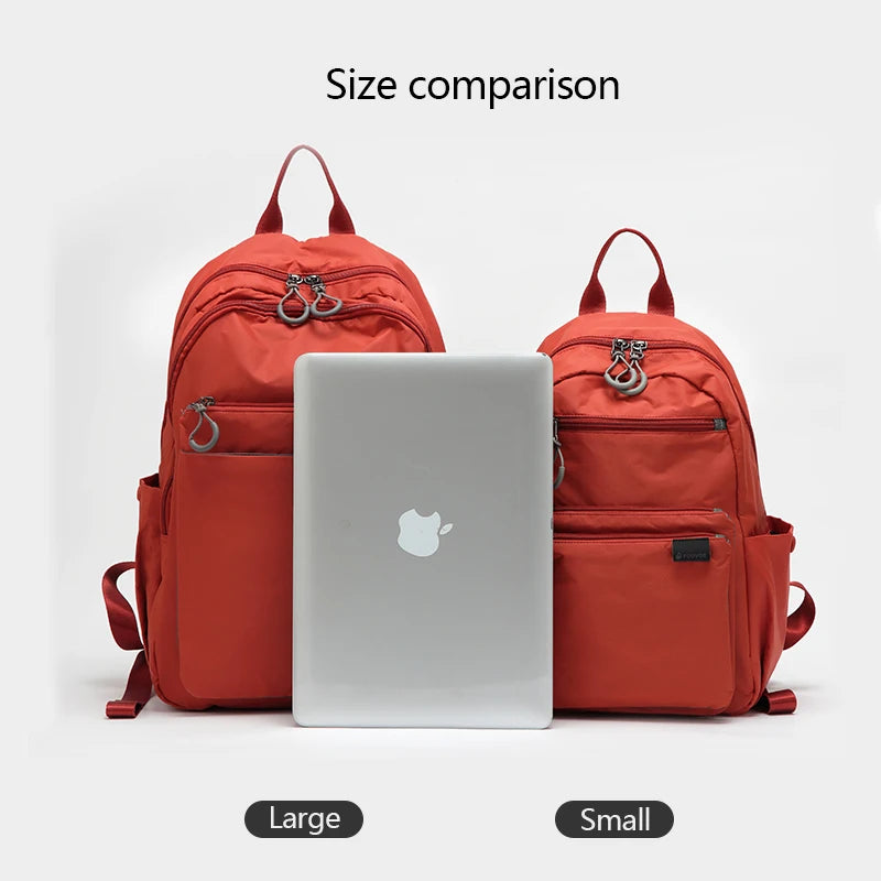 Fouvor Waterproof Women's Backpack Large Capacity Sports Canvas Laptop Backpacks Travel Fashion Nylon Student School Bag 2802-02 - Clikcy