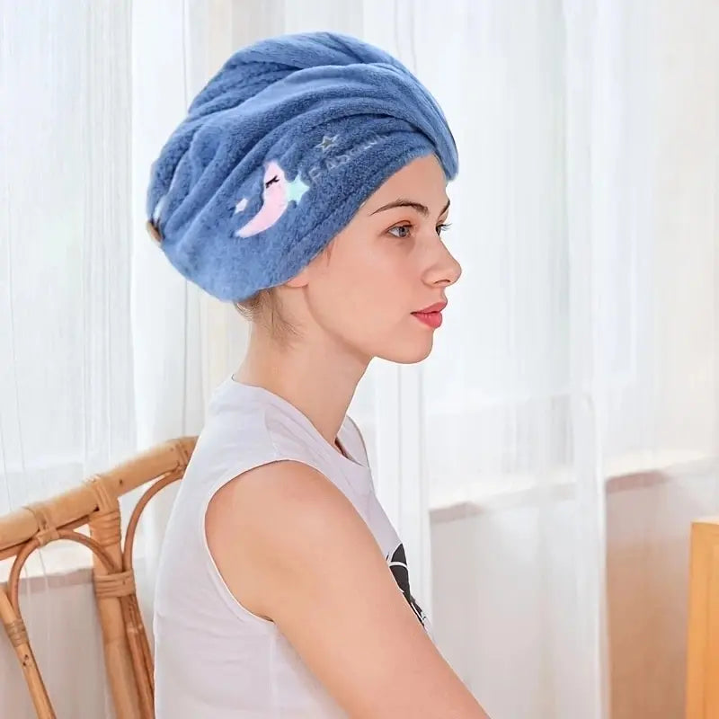 1pc Quickly Dry Hair Hat Super Absorbent Soft Bathroom Women Head Towels Girls Cute Hair Towel Hair Dry Wrap Bonnets - Clikcy