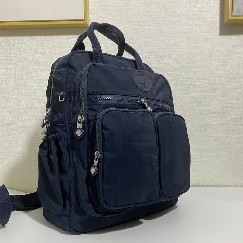 Large Capacity Backpack for Women Multi-pockets Nylon Women's Bag Causal Waterproof School Bags Laptop Backpack Stylish Backpack