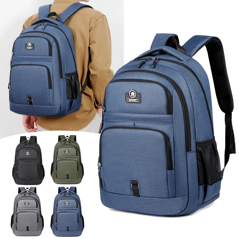 Ins Korean Version of Solid Color Simple Fashion Backpack Men's New Male and Female Leisure Middle School Backpack Tide - Clikcy