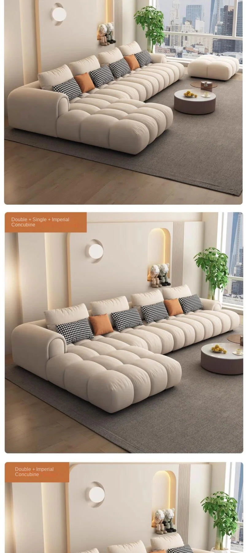 Large Filler Beige Sofas Wood Design Reclining Designer Luxury Couch Lounges Modular Nordic Divano Soggiorno Unique Furniture - Clikcy